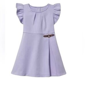 Janie and Jack Collections Lavender Ruffle Sleeve Ponte Dress SZ 4